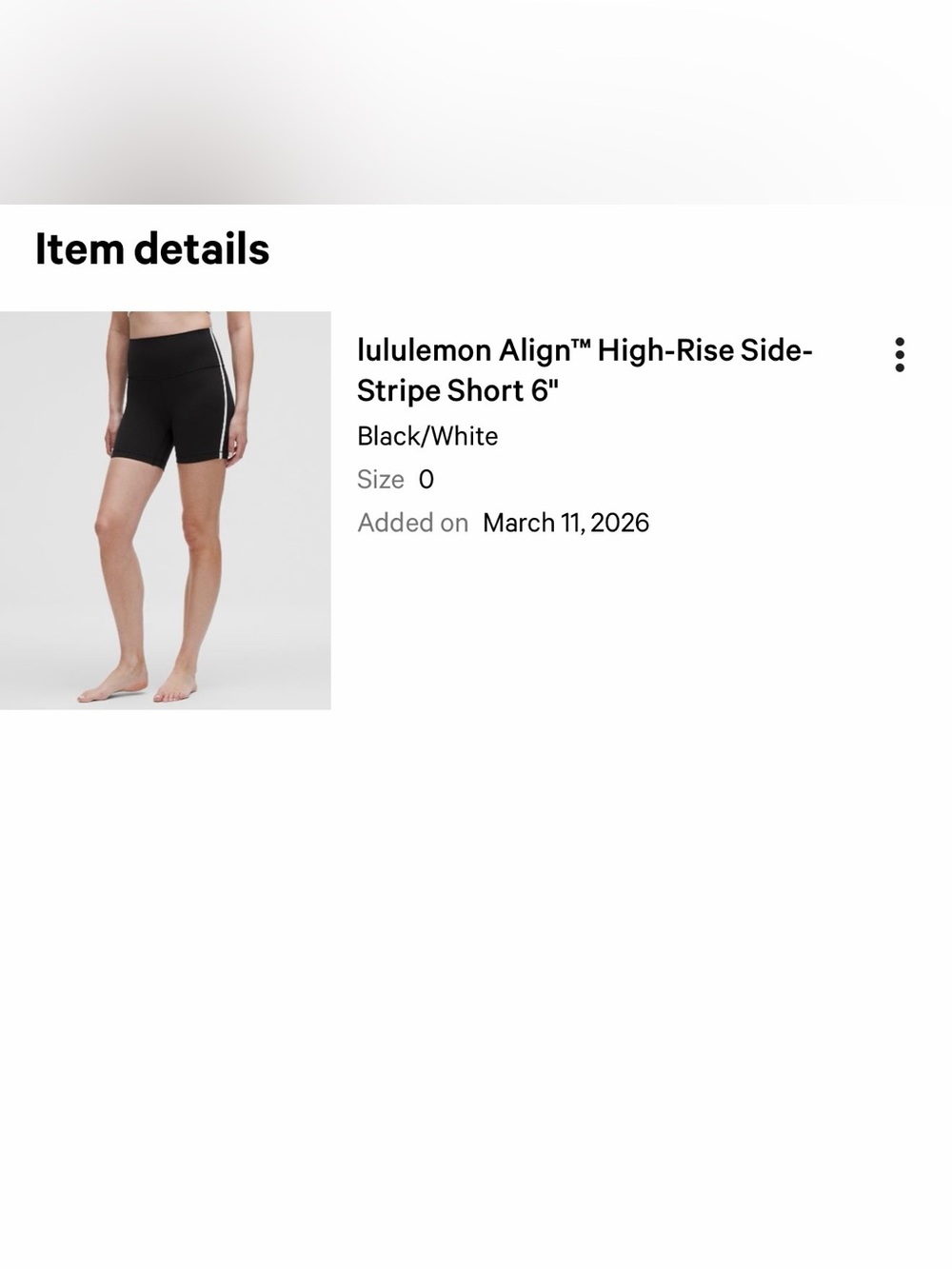BNWT Lululemon Align Shorts 6”